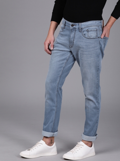 

WROGN Men Blue Slim Fit Mid-Rise Clean Look Stretchable Jeans
