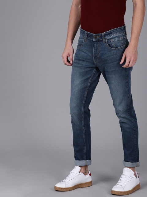 

WROGN Men Blue Slim Fit Mid-Rise Clean Look Stretchable Jeans