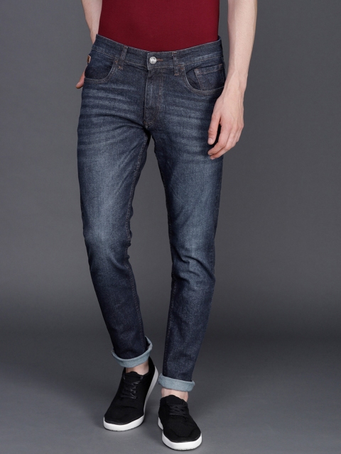 

WROGN Men Blue Slim Fit Mid-Rise Clean Look Stretchable Jeans