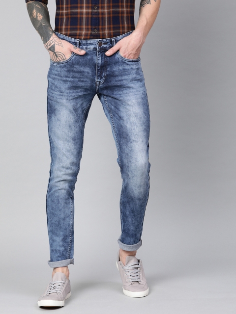 

WROGN Men Blue Slim Fit Mid-Rise Clean Look Stretchable Jeans