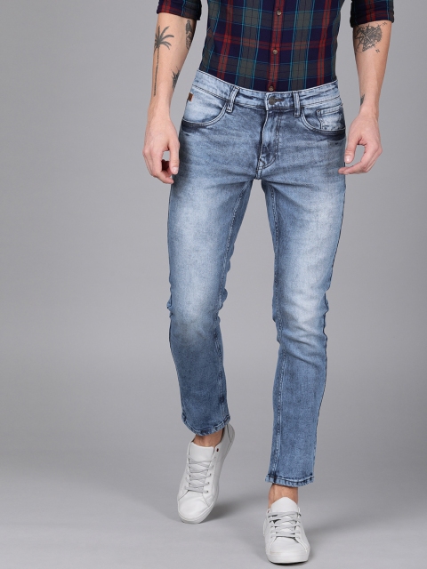 

WROGN Men Blue Slim Fit Mid-Rise Clean Look Stretchable Jeans