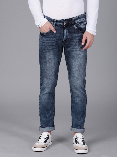 

WROGN Men Blue Slim Fit Mid-Rise Clean Look Stretchable Jeans