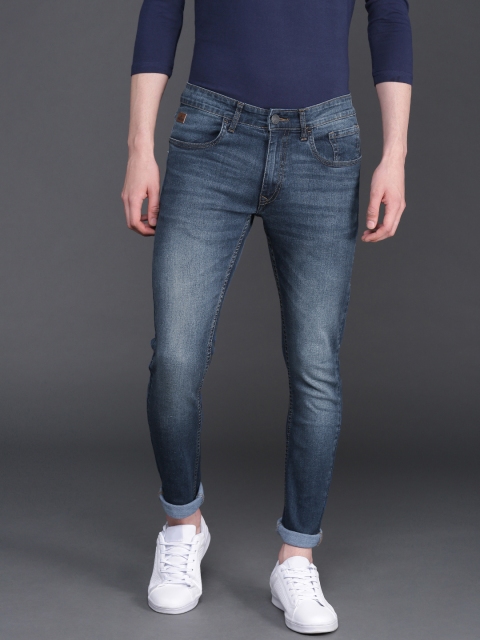 

WROGN Men Blue Slim Fit Mid-Rise Clean Look Stretchable Jeans