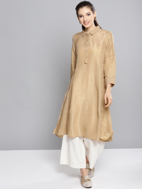 

Ritu Kumar Women Beige Solid A-Line Kurta