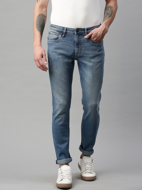 

Jack & Jones Men Blue Slim Fit Low Distress Heavy Fade Jeans