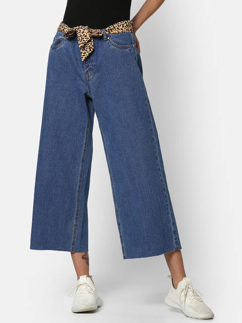 

ONLY Women Blue Flared Mid-Rise Clean Look Jeans
