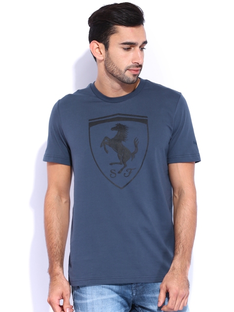 

PUMA Men Navy Printed Ferrari Big Shield T-shirt, Navy blue