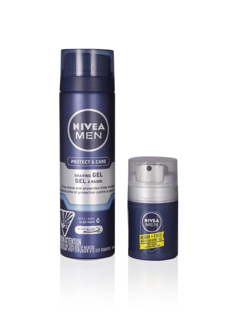 

Nivea Men Set of Shaving Cream & Moisturizer Gel, Navy blue