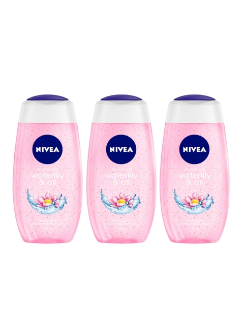 

Nivea Women Pack of 3 Waterlily & Oil Shower Gel, Pink