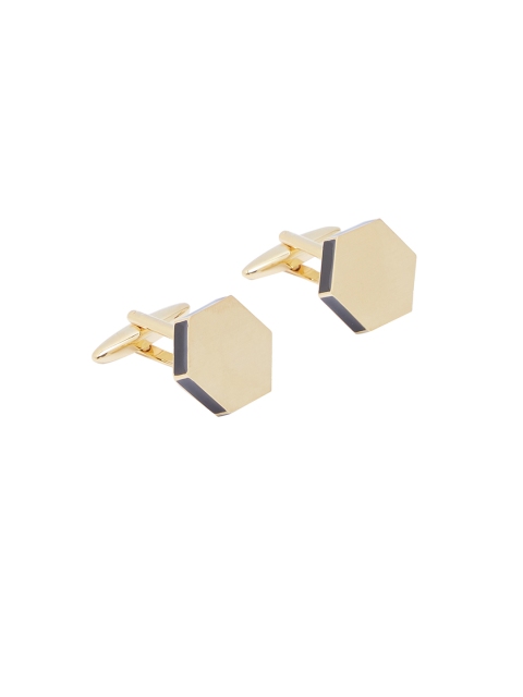 

shaze Gold-Toned Geometric Octagon Cufflinks