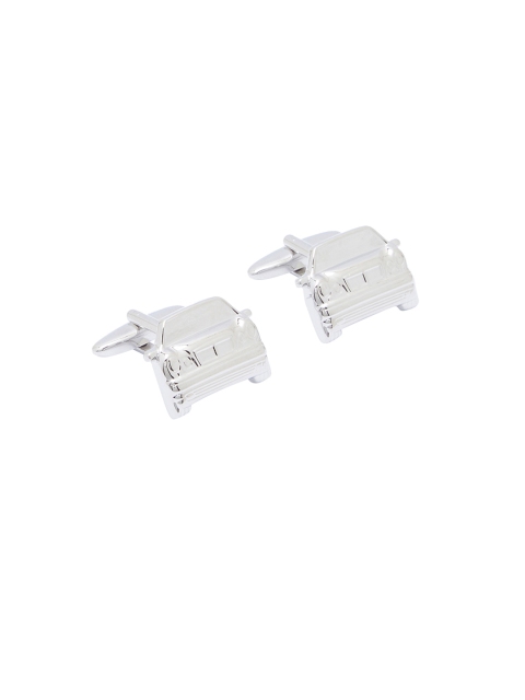 

shaze Silver-Toned Contemporary Cufflinks