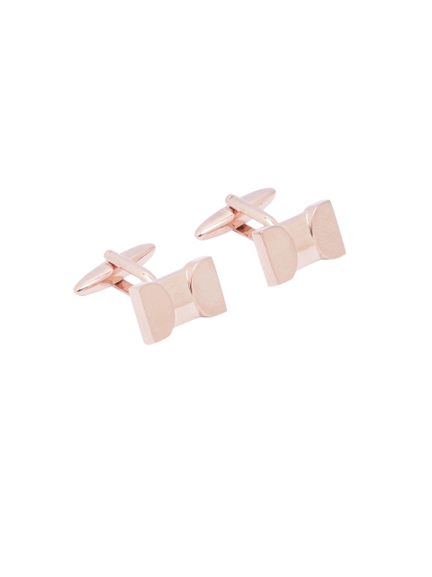 

shaze Gold-Toned Quirky Oblong Tile Cufflinks