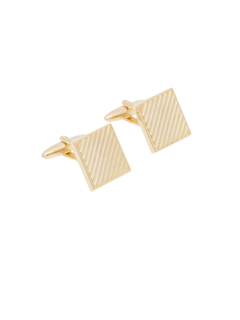 

shaze Silver-Plated Square Cufflinks, Gold