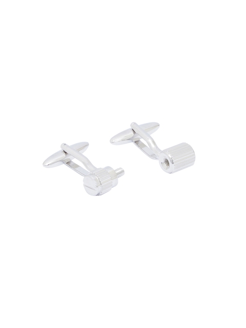 

shaze Silver-Toned Quirky Screw Cufflinks