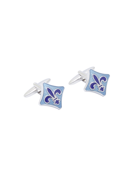 

shaze Silver-Toned Quirky Spade Cufflinks