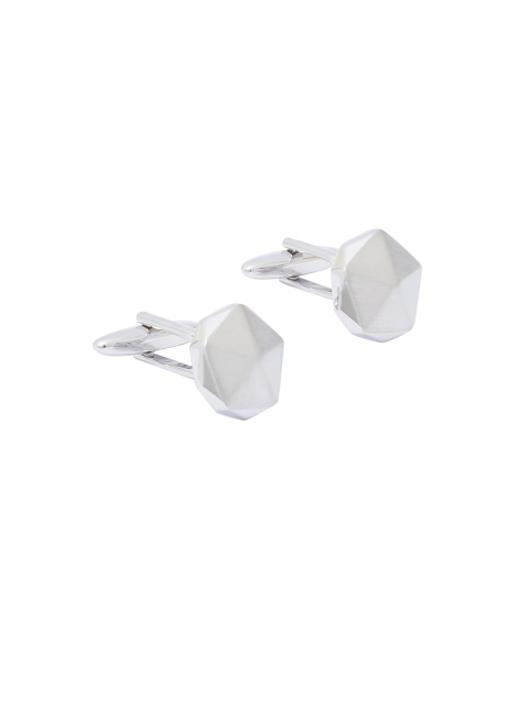 

shaze Silver-Toned Quirky Geometric Cufflinks