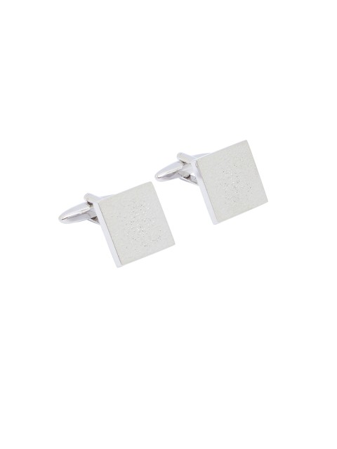 

shaze Silver-Toned Square Balanced Cufflinks