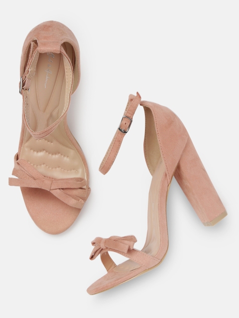 

Mast & Harbour Women Pink Solid Sandals