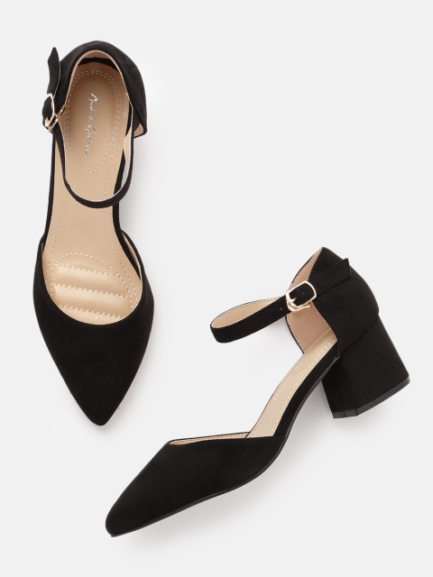 

Mast & Harbour Women Black Solid Pumps