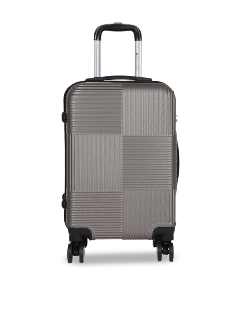 

SWISS MILITARY Unisex Grey Solid Cabin Trolley Bag