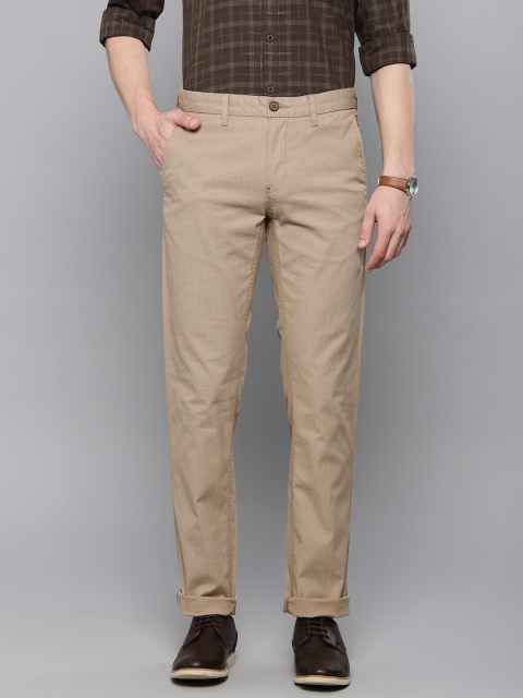 

Louis Philippe Sport Men Beige Slim Fit Self Design Regular Trousers