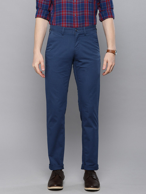 

Louis Philippe Sport Men Blue Slim Fit Solid Smart Casual Chinos