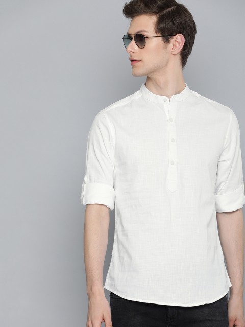

Harvard Men White Regular Fit Solid Casual Shirt