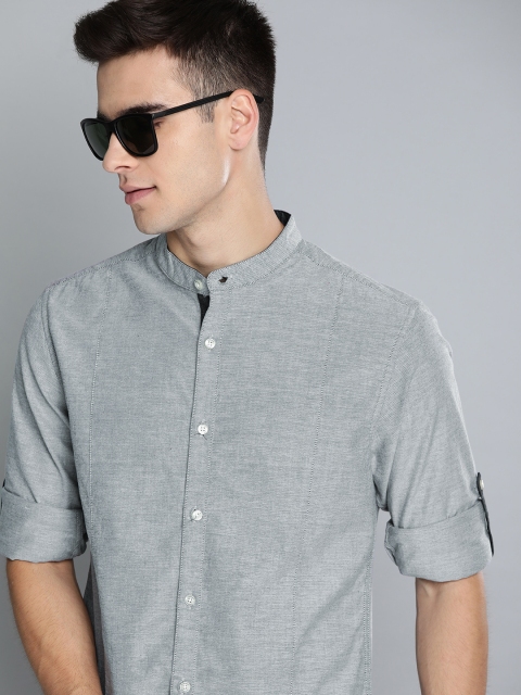 

Harvard Men Grey Regular Fit Solid Casual Shirt