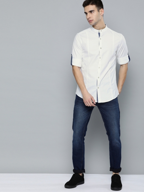 

Harvard Men White Regular Fit Solid Casual Shirt
