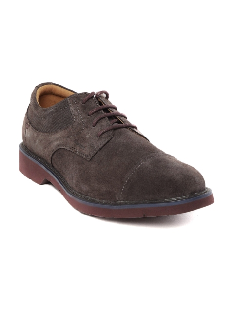 

Geox Men Coffee Brown Leather Solid Derbys