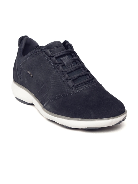 

Geox Men Navy Blue Suede Sneakers