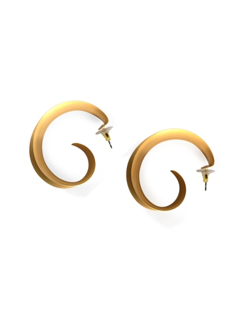 

Foxy Sperks Gold-Toned Contemporary Half Hoop Earrings