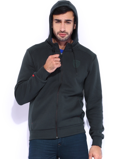 

PUMA Men Black Ferrari Hooded Sweatshirt