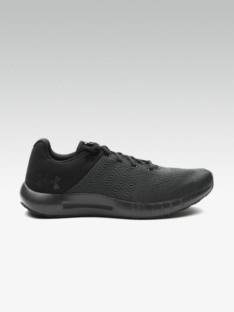 

UNDER ARMOUR Men Charcoal Grey & Black Micro G Pursuit Running Shoes