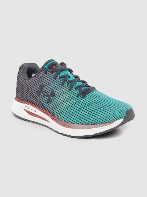 

UNDER ARMOUR Men Green & Navy HOVR Velociti 2 Striped Running Shoes