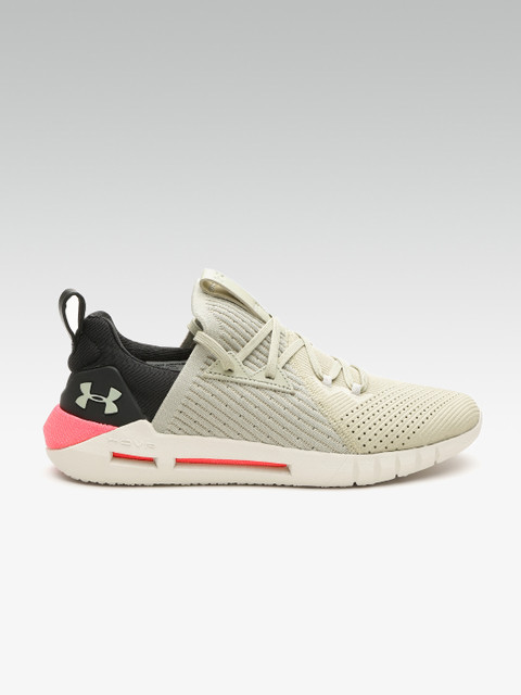 

UNDER ARMOUR Men Olive Green & Black HOVR SLK EVO Perf Suede Sneakers