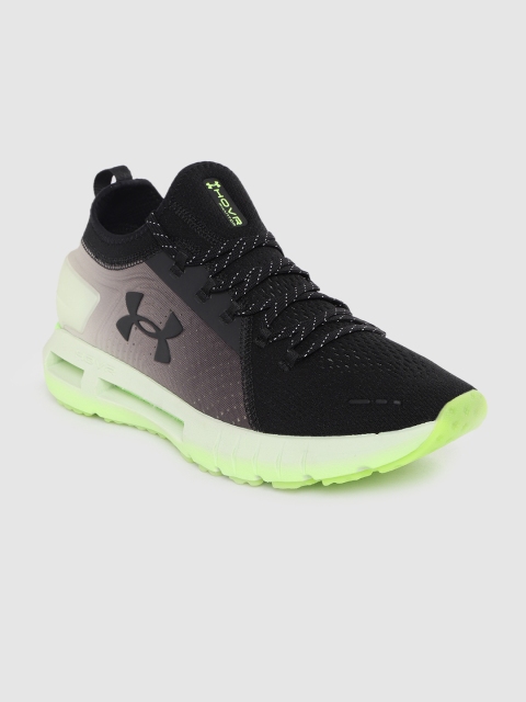 

UNDER ARMOUR Men Black & Grey Woven Design HOVR Phantom SE Glow Running Shoes