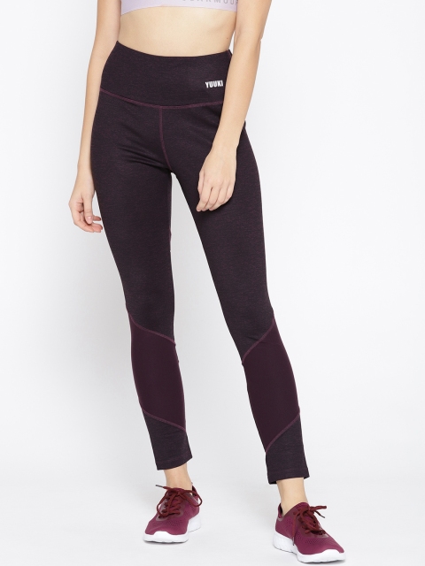 

Yuuki Women Burgundy Solid Yoga Tights