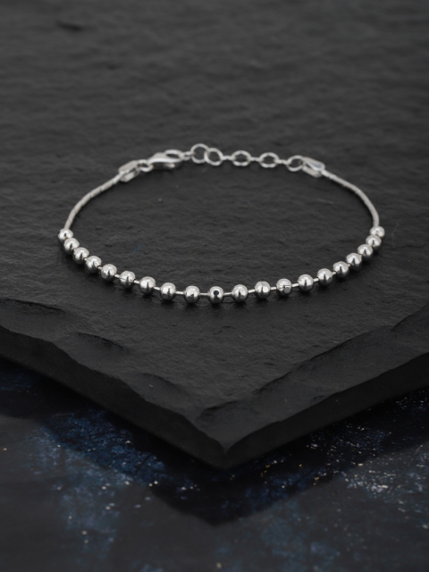 Silver-Toned Rhodium-Plated Wraparound Bracelet