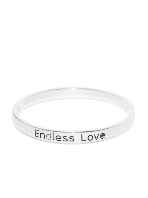 

Carlton London Silver-Toned Rhodium-Plated Bangle-Style Bracelet