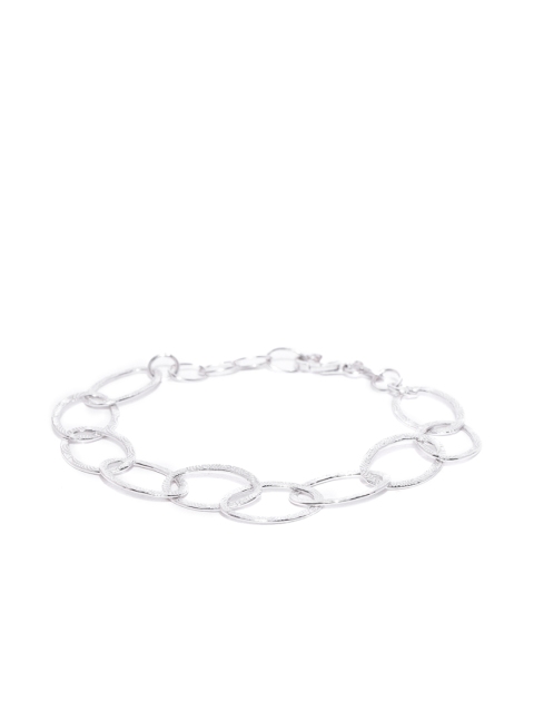 

Carlton London Silver-Toned Rhodium-Plated Link Bracelet