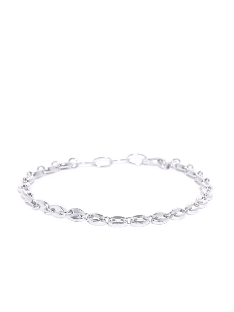 

Carlton London Silver-Toned Rhodium-Plated Link Bracelet