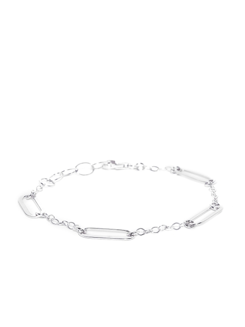 

Carlton London Silver-Toned Rhodium-Plated Link Bracelet