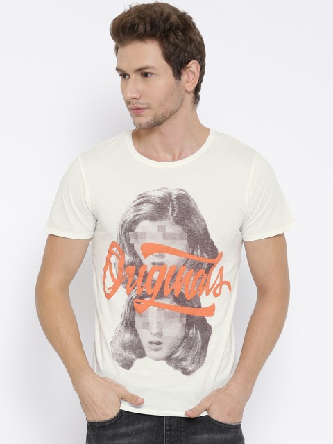 

Jack & Jones Off-White Printed T-shirt