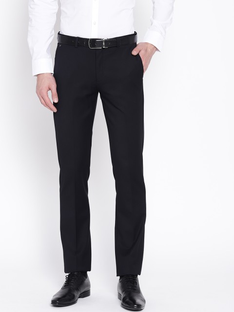 

Blackberrys Men Black Sharp Skinny Fit Solid Formal Trousers