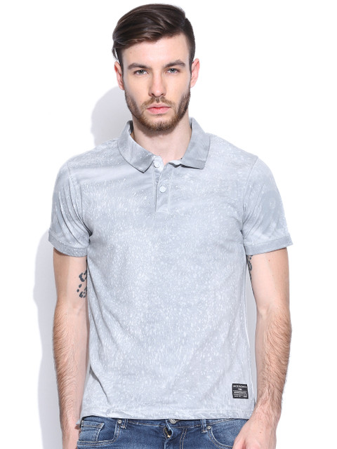 

Jack & Jones Grey Printed Polo T-shirt