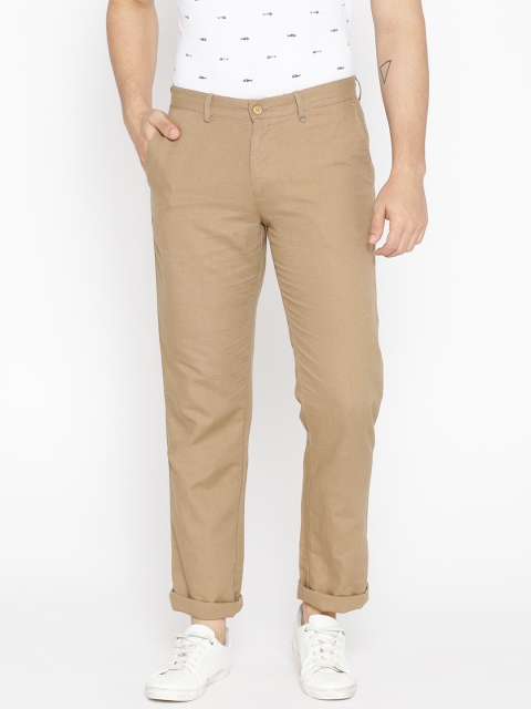 

Blackberrys Men Beige B-90 Regular Fit Solid Chinos
