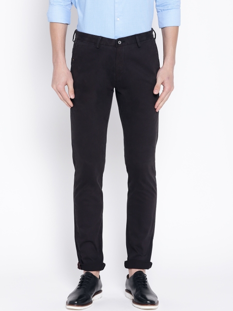 

Blackberrys Men Black Slim Fit Solid Chinos