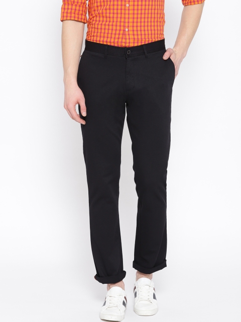 

Blackberrys Men Black Sharp Regular Fit Solid Trousers