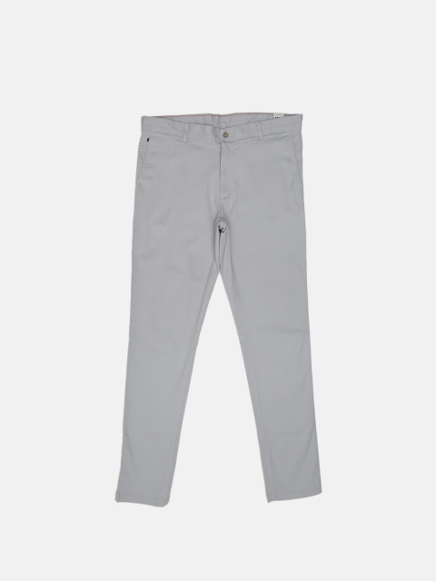 

Blackberrys Men Grey Regular Fit Self Design Trousers